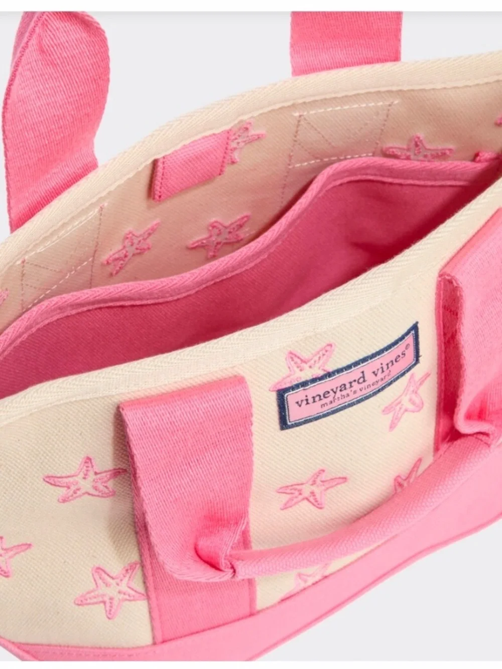 NWT Vineyard Vines Mini Embroidered Heritage Tote in Bahama Breeze